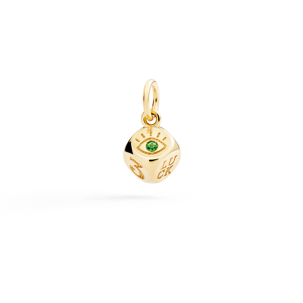 Ciondolo Dado oro giallo e tsavorite - DoDo