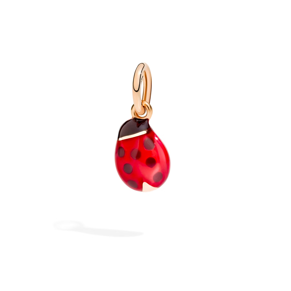Ciondolo Coccinella oro rosa e smalto - DoDo