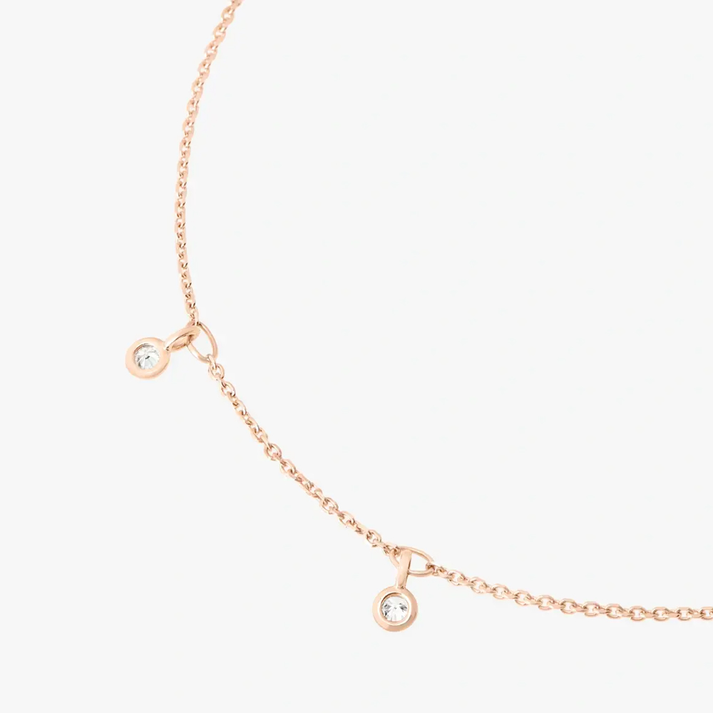 Collana Essential Oro rosa con Diamanti - DoDo - immagine 2